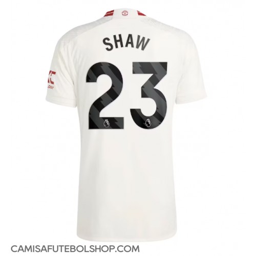 Camisa de time de futebol Manchester United Luke Shaw #23 Replicas 3º Equipamento 2023-24 Manga Curta